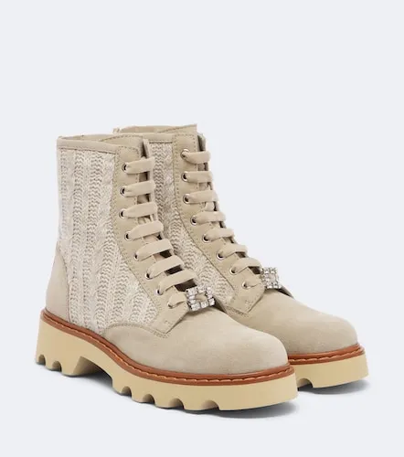 Viv' Rangers Truck knitted suede ankle boots - Roger Vivier - Modalova