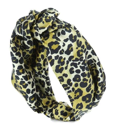 Marin leopard stretch-silk headband - Jennifer Behr - Modalova