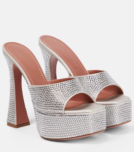 Dalida embellished platform mules - Amina Muaddi - Modalova