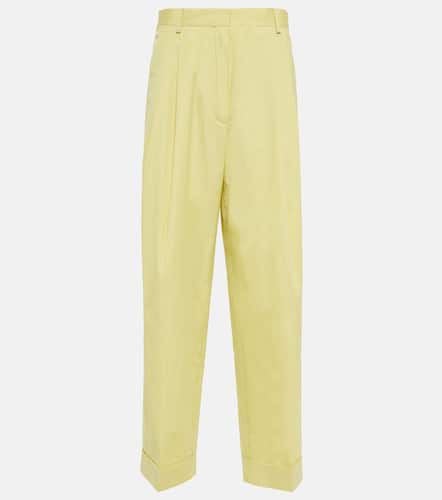 Cuffed cotton poplin pants - Dries Van Noten - Modalova