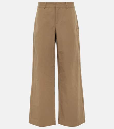 High-rise cotton twill wide-leg pants - Vince - Modalova