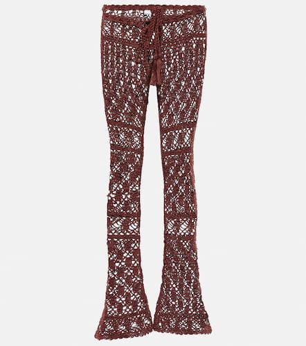 Mid-rise crochet cotton pants - Anna Kosturova - Modalova