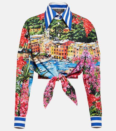 Portofino camisa en jersey de algodón estampada - Dolce&Gabbana - Modalova