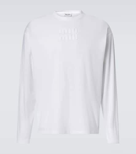 Miu Miu Logo cotton jersey T-shirt - Miu Miu - Modalova