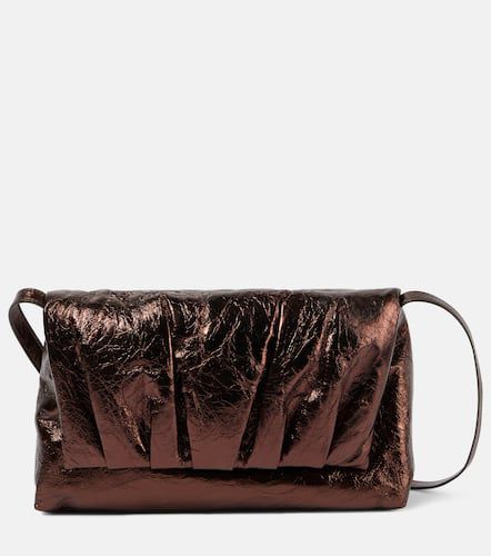 Borsa a spalla in pelle metallizzata - Dries Van Noten - Modalova