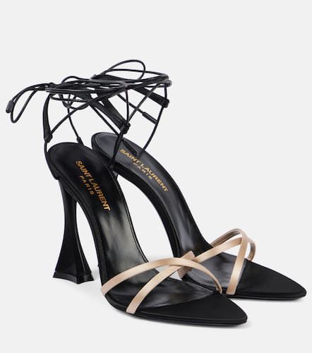 Liza 110 crÃªpe satin sandals - Saint Laurent - Modalova