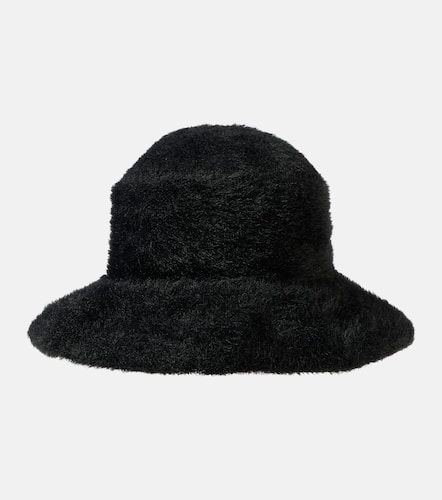 Logo embroidered bouclÃ© bucket hat - Saint Laurent - Modalova