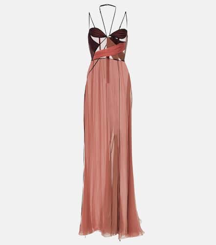 Mae draped satin corset dress - Nensi Dojaka - Modalova