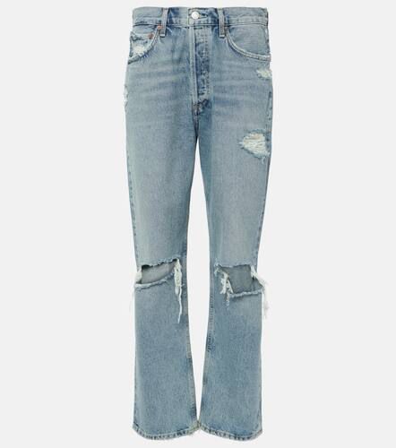 S distressed mid-rise straight jeans - Agolde - Modalova