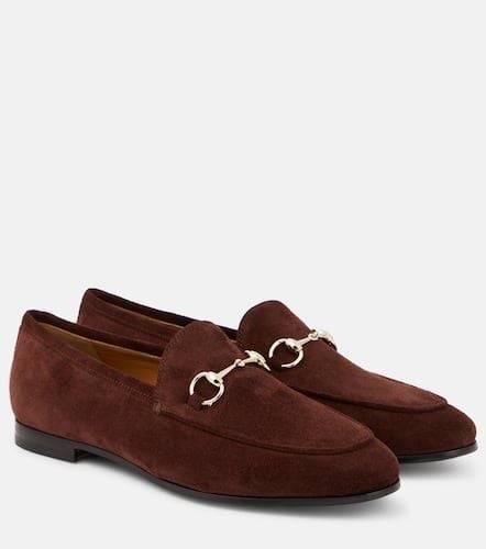 Jordaan Horsebit suede loafers - Gucci - Modalova