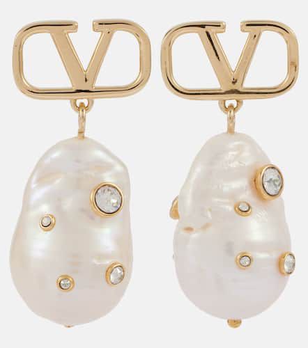 VLogo Signature Universe embellished drop earrings - Valentino - Modalova