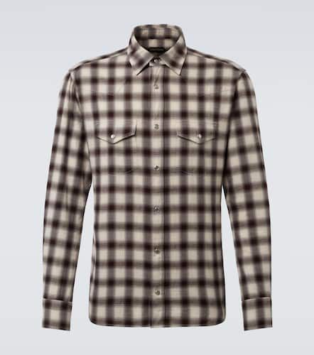 Tom Ford Checked cotton-blend shirt - Tom Ford - Modalova