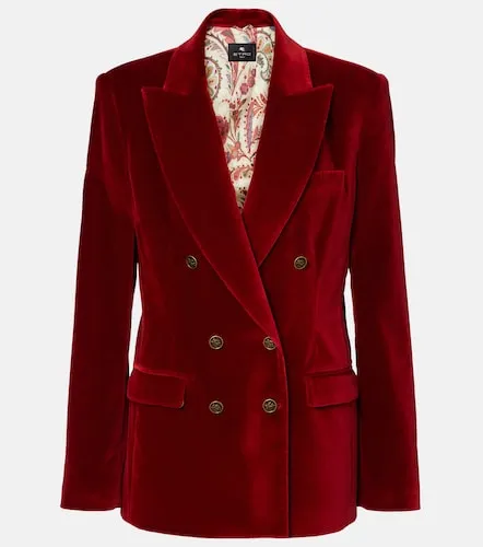 Double-breasted cotton velvet blazer - Etro - Modalova