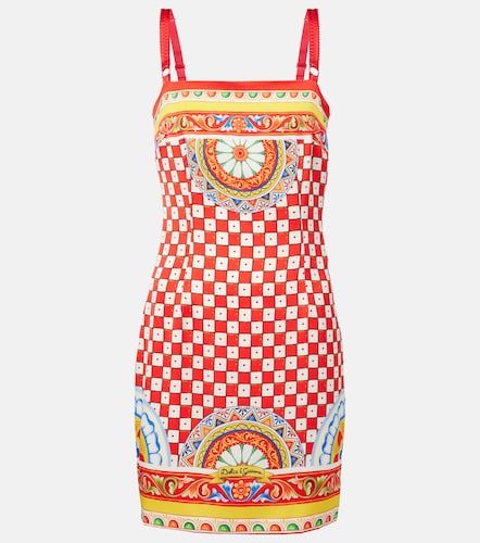 Taormina printed silk-blend minidress - Dolce&Gabbana - Modalova