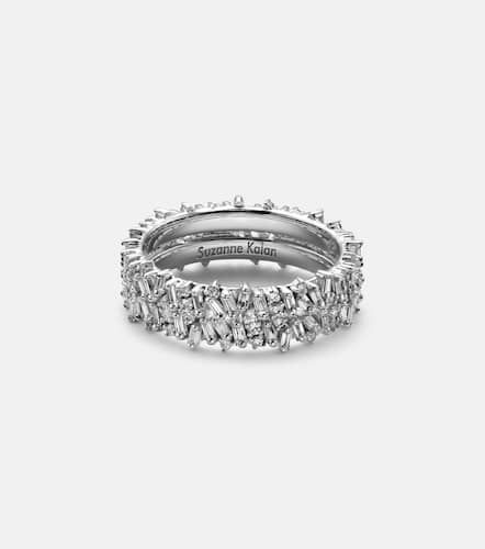 Icon Mini 18kt white gold tech ring jackets with diamonds - Suzanne Kalan - Modalova