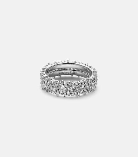 Icon Mini 18kt white gold tech ring jackets with diamonds - Suzanne Kalan - Modalova