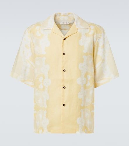 Camicia bowling in lino con stampa - Commas - Modalova