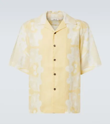 Camisa bowling de lino floral - Commas - Modalova