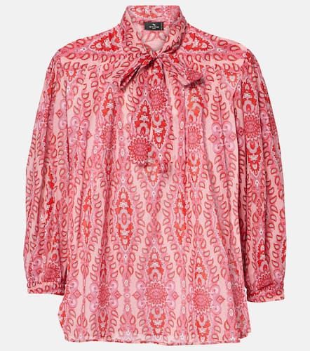 Etro Paisley tie-neck cotton blouse - Etro - Modalova