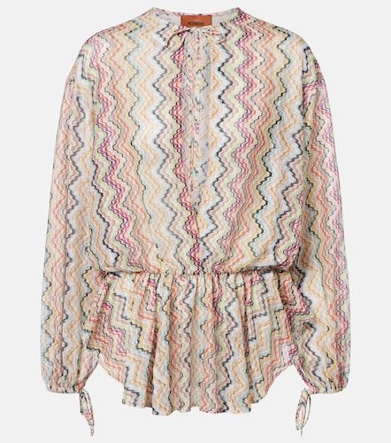 Zig Zag cutout gathered blouse - Missoni - Modalova