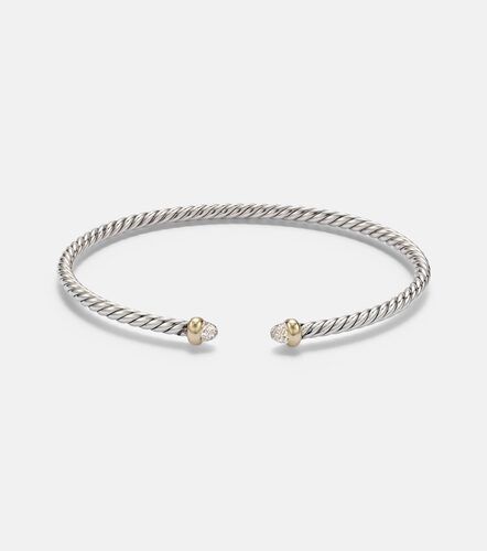 Pulsera Micro Cable Flex® de plata de ley y oro de 14 ct con diamantes - David Yurman - Modalova