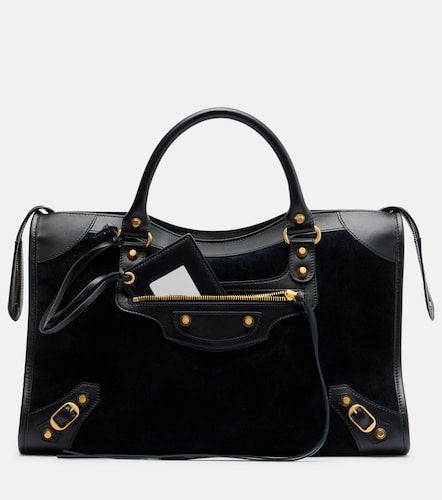 Le City Medium suede top-handle bag - Balenciaga - Modalova