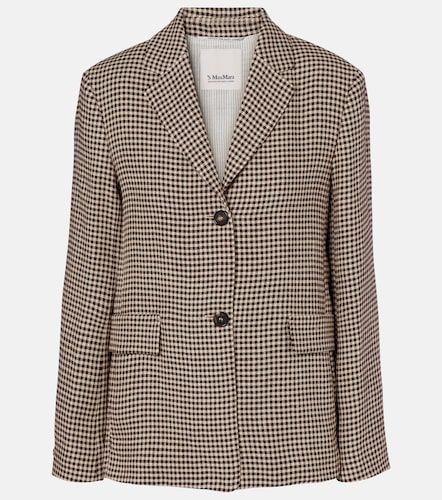 Gita checked linen blazer - 'S Max Mara - Modalova