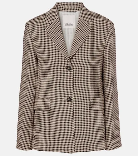 Gita checked linen blazer - 'S Max Mara - Modalova