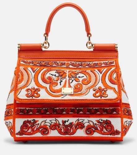Sicily Medium embroidered top-handle bag - Dolce&Gabbana - Modalova