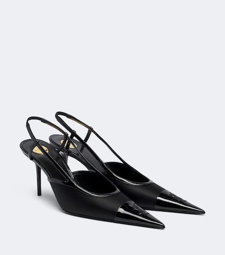 Pumps slingback Renée in raso e pelle - Saint Laurent - Modalova