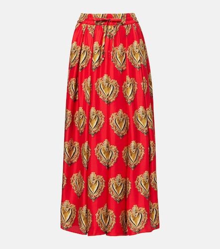 Falda larga de satén de seda - Dolce&Gabbana - Modalova