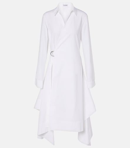 Vestido envolvente de algodón drapeado - Loewe - Modalova
