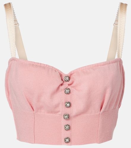 Verziertes Cropped-Top aus einem Seidengemisch - Dolce&Gabbana - Modalova