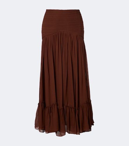 Gonna lunga in chiffon plissé - Jacques Wei - Modalova