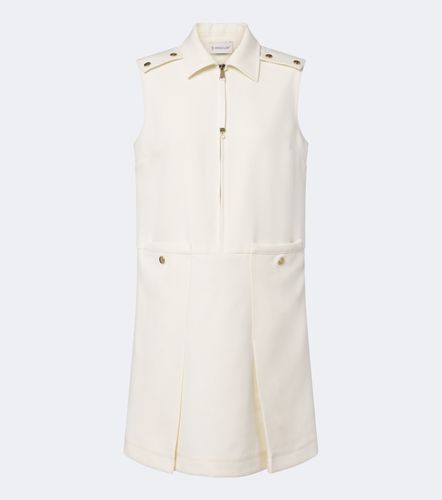 Vestido corto de gabardina de lana virgen - Moncler - Modalova