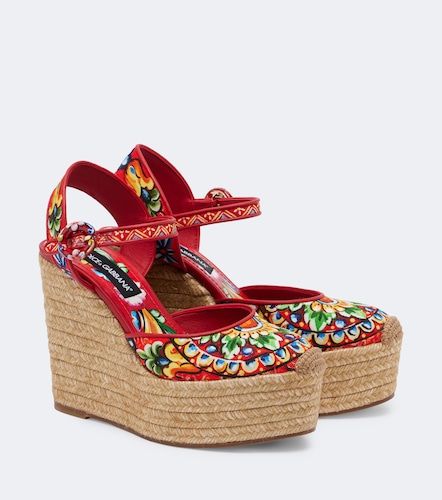 Espadrillas Carretto in canvas con zeppa - Dolce&Gabbana - Modalova