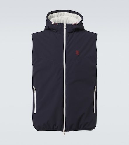 Chaleco de nylon con logo y capucha - Brunello Cucinelli - Modalova