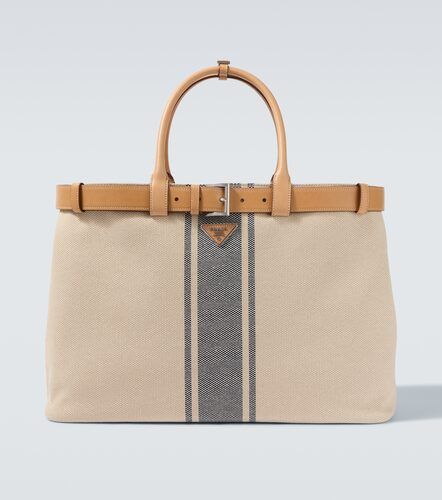 Bolso Buckle de lona con piel - Prada - Modalova