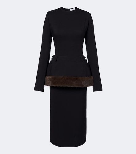 Vestido midi con peplum - Stella McCartney - Modalova