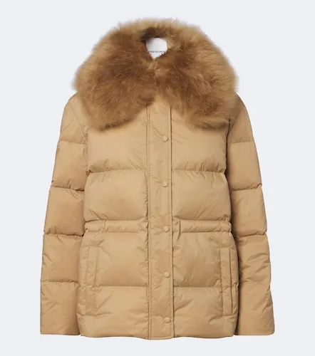 Shearling-trimmed down jacket - Yves Salomon - Modalova