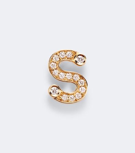 Initial Petite S 18kt single earring with diamonds - Sophie Bille Brahe - Modalova