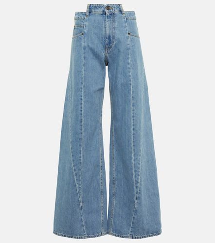 DÃ©cortiquÃ© high-rise wide-leg jeans - Maison Margiela - Modalova