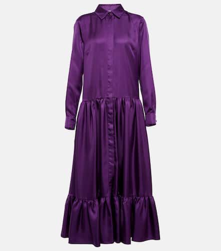 Yard silk satin shirt dress - Max Mara - Modalova