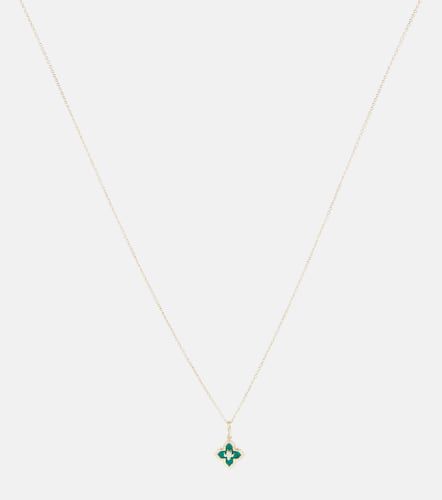 Mini Moroccan 14kt necklace with enamel and diamond - Sydney Evan - Modalova