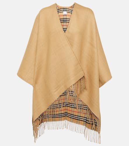 Reversible Check wool cape - Burberry - Modalova