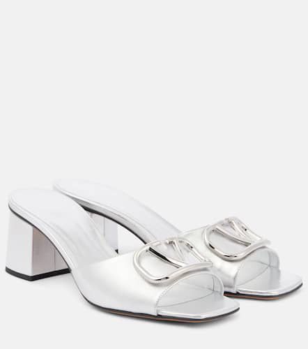 VLogo Signature metallic leather mules - Valentino Garavani - Modalova