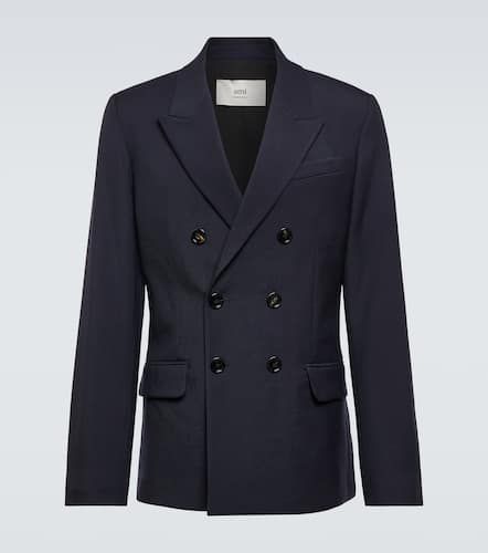 Double-breasted virgin wool blazer - Ami Paris - Modalova