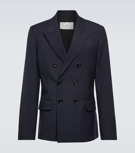 Double-breasted virgin wool blazer - Ami Paris - Modalova