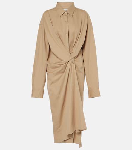 Gathered cotton shirtdress - Dries Van Noten - Modalova