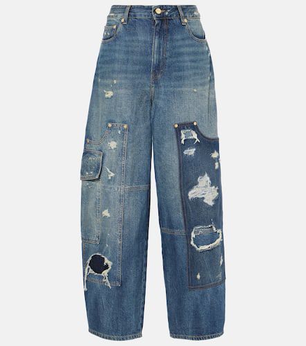 Ganni Distressed cargo jeans - Ganni - Modalova